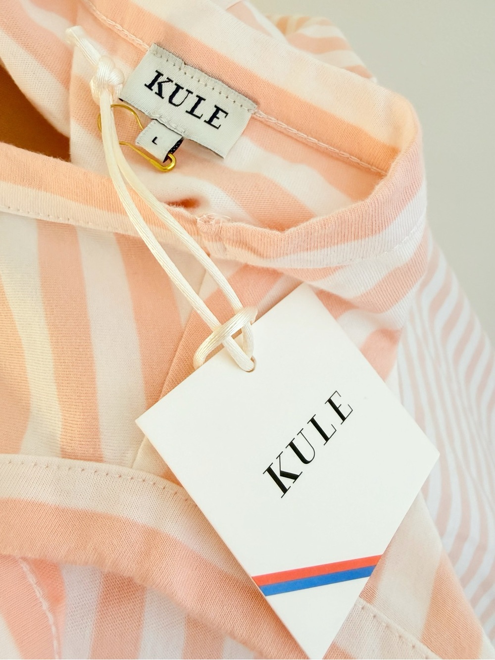 KULE PALE PINK WHITE STRIPE COTTON TANK MIDI DRESS - Picture 7 of 10